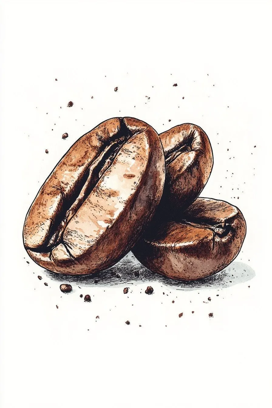 Granos de café tostados